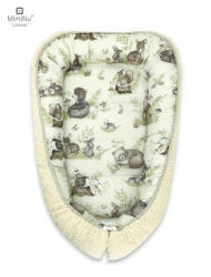 MimiNu - Cosulet bebelus pentru dormit, Baby Cocoon 75x55 cm, Cu doua fete, Din tesatura imitatie de lana si bumbac, Materiale c (6426972017343)