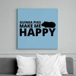 printfashion Guinea pigs make me happy - Vászonkép - Világoskék (13439080)