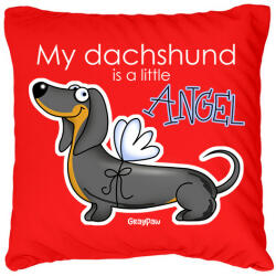 printfashion My dachshund is a little ANGEL" - Párnahuzat, Díszpárnahuzat - Piros (13413752)