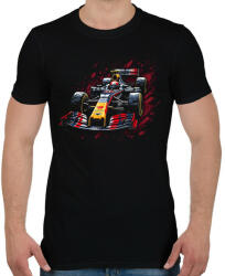 printfashion F1 autó - Férfi póló - Fekete (13401986)