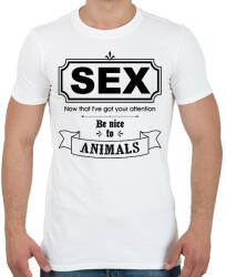printfashion Szex - Férfi póló - Fehér (13410008)