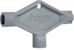 Hager Univerzális elosztó kulcs, háromszög + négyzet + kéttollú, műanyag (FZ850) (FZ850)