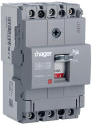 Hager Kompakt megszakító x160, 3P, 100A, 18kA, fix TM kioldóval (HDA100L) (HDA100L)