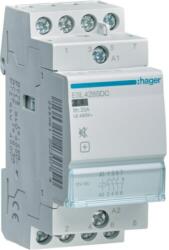 Hager Csendes mágneskapcsoló, 3Z+1NY, 25A, 12V DC, moduláris (ESL428SDC) (ESL428SDC)
