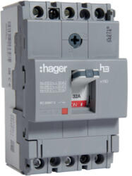Hager Kompakt megszakító x160, 3P, 32A, 18kA, fix TM kioldóval (HDA032L) (HDA032L)