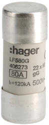 Hager Hengeres olvadóbiztosítóbetét, 22x58 mm, gG, 80 A (LF580G) (LF580G)