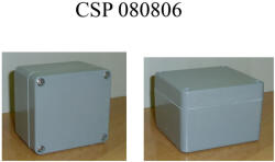 Csatári Plast CSATÁRI PLAST CSP 080806 poliészter doboz, üres, 80x80x60mm, IP 65 szürke, halogénmentes (CSP 10080806) (CSP10080806)