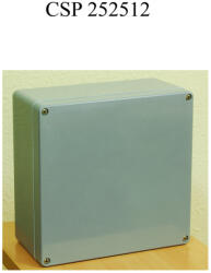 Csatári Plast CSATÁRI PLAST CSP 252512 poliészter doboz, üres, 250x250x120mm, IP 65 szürke, halogénmentes (CSP 10252512) (CSP10252512)