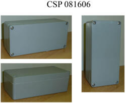 Csatári Plast CSATÁRI PLAST CSP 081606 poliészter doboz, üres, 80x160x60mm, IP 65 szürke, halogénmentes (CSP 10081606) (CSP10081606)