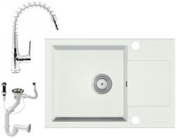 EOS Adria white + Pull-out Spring-Jet + plug lifter