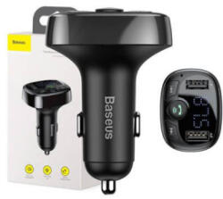 Baseus T típusú Bluetooth FM Transzmitter és 2xUSB autós töltő (CCMT000001)