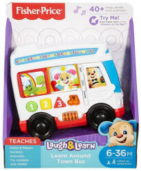 Mattel Autobuzul cu lumini si sunete Laugh&Learn - Fisher Price (FTG17) - roua Instrument muzical de jucarie