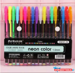 Cuki Neon zselés toll szett (18 db) (ADD-015-03)
