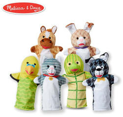 Melissa & Doug Set 6 papusi de mana Animale de companie - Melissa & Doug (MD9119) - roua