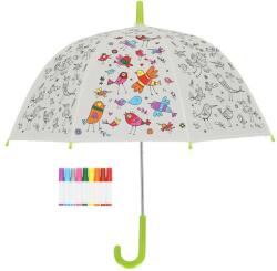 Esschert Design Kifesthető kis madaras gyerek esernyő, filctollakkal (KG276) - shopon