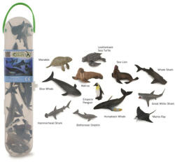 CollectA Cutie cu 12 minifigurine Animale marine Set 1 (COLA1107C) - roua Figurina