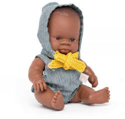 Miniland Papusa bebelus educativa 21 cm - Baiat african (ML31343) - roua Papusa