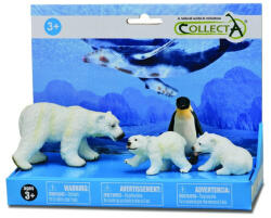 CollectA Set 4 figurine pictate manual Ursi polari si pinguin (COL84068LPP) - roua Figurina