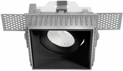 Nova Luce 9000352 | Brad Nova Luce beépíthető lámpa négyzet elforgatható fényforrás 158x88mm 1x GU10 matt fekete (9000352)