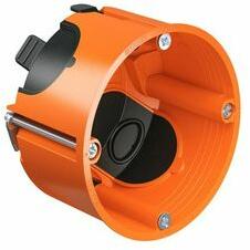 KAISER Gipszkarton szerelvénydoboz 1-es kerek 65mm-átmérő műanyag narancs csavarral O-range ECON KAISER - 9263-22 (9263-22)
