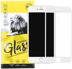 Apple 7 / 8 / SE 2020 / SE 2022 üvegfólia, tempered glass, előlapi, 9D, edzett, hajlított, fehér kerettel