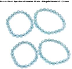  Bratara Cuart Aqua Aura Diametru 56 mm - Margele Rotunde 7 -7, 9 mm