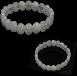  Bratara din Cuart Alb Natural - Diametru 58 mm - Ovala Fatetata 10x15 mm - 1 Buc