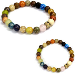  Bratara din Pietre Mixte Naturale - Diametru 52 mm - Rotunda 8x8 mm - 1 Buc - concepttropic - 22,00 RON