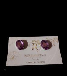 Radi handmade Обици с лилави камъни (329-2)