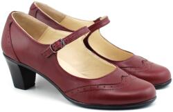 Rovi Design Oferta marimea 40 -Pantofi dama visinii, eleganti, din piele naturala - LP104VIS