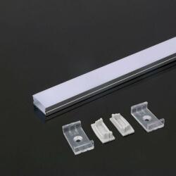 V-TAC Alumínium profil - Falon kívüli - Tejfehér fedlappal - 2000 x 23.5 x 10 mm - 3352