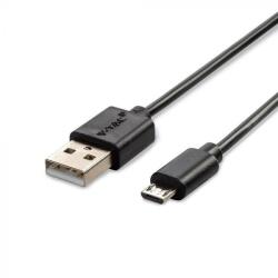 V-TAC 1M Micro USB kábel fekete - gyöngy széria - 8481 - v-tachungary