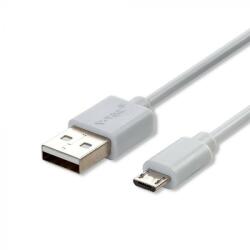 V-TAC 1M Micro USB kábel fehér - gyöngy széria - 8480 - v-tachungary