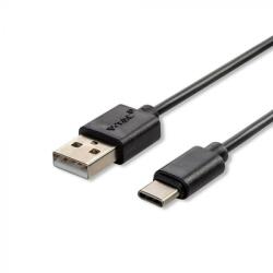 V-TAC 1M C Típusú USB kábel fekete - gyöngy széria - 8483 - v-tachungary