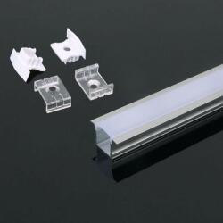 V-TAC Alumínium profil - Falon kívüli - Tejfehér fedlappal - 2000 x 23 x 15.5 mm - 3351 (3351)