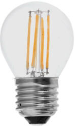 V-TAC Átlátszó LED izzó filament COG E27 G45 4W 6400K kisgömb - 214428