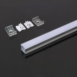 V-TAC Led Alumínium profil tejfehér fedlappal 2000 x 17.2 x 15.5mm - 3354 - v-tachungary