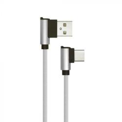 V-TAC 1M C Típusú USB kábel ezüst - gyémánt széria - 8639 - v-tachungary