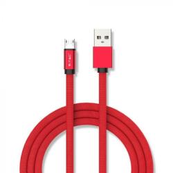 V-TAC 1M Micro USB kábel piros - rubin széria - 8497 - b-led