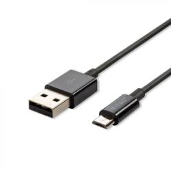 V-TAC 1M Micro USB kábel fekete - ezüst széria - 8485 - b-led