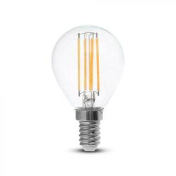 V-TAC Átlátszó LED izzó filament COG E14 P45 4W 3000K kisgömb - 214300 (214300)