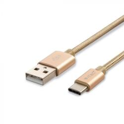 V-TAC 1M C Típusú USB kábel arany - platinum széria - 8493 - b-led