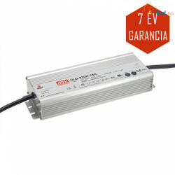 MEAN WELL LED Fémházas szerelhető tápegység 320W 13.3A 24V IP65 - HLG-320H-24A (MW-HLG-320H-24A)
