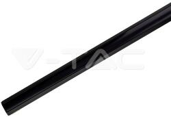 V-TAC Alumínium profil (Fekete) - Sarok - Fekete fedlappal - 2000 x 19 x 19 mm - 2877 (2877)