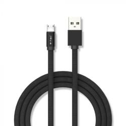 V-TAC 1M Micro USB kábel fekete - rubin széria - 8494 - b-led
