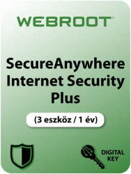 Webroot SecureAnywhere Internet Security Plus (3 Device /1 Year) (WSAISP3-1)