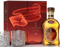 CARDHU 12 éves Whisky + 2 db Pohár (40% 0, 7L)