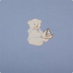 Womar Zaffiro Paturica bebelusi cu Broderie Polar Fleece Womar Zaffiro, 90 x 80 cm, Albastru inchis (PT-PF-01_Albastru Inchis)