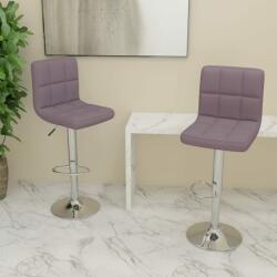 vidaXL Scaune de bar, 2 buc. , gri taupe, material textil (334248)