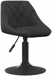 vidaXL Scaune de sufragerie pivotante 6 buc, negru, catifea (3088799)